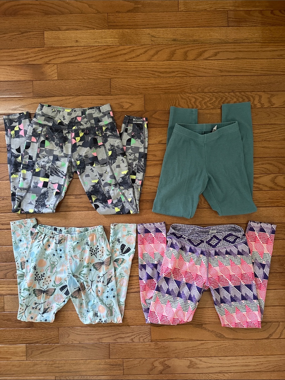 🩷 Bundle girls yoga pants leggings medium 7 8 10 dot dot smile Gymboree pink